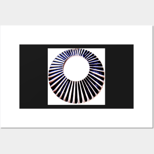 OP ART, 60S, MOD, GEOMETRIC DESIGN, ART DECO FAN Posters and Art